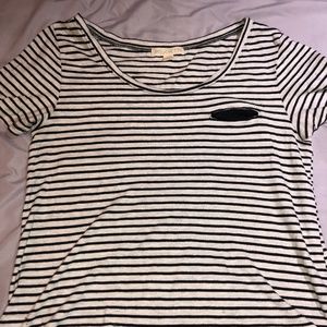Striped Black and White Top Size M